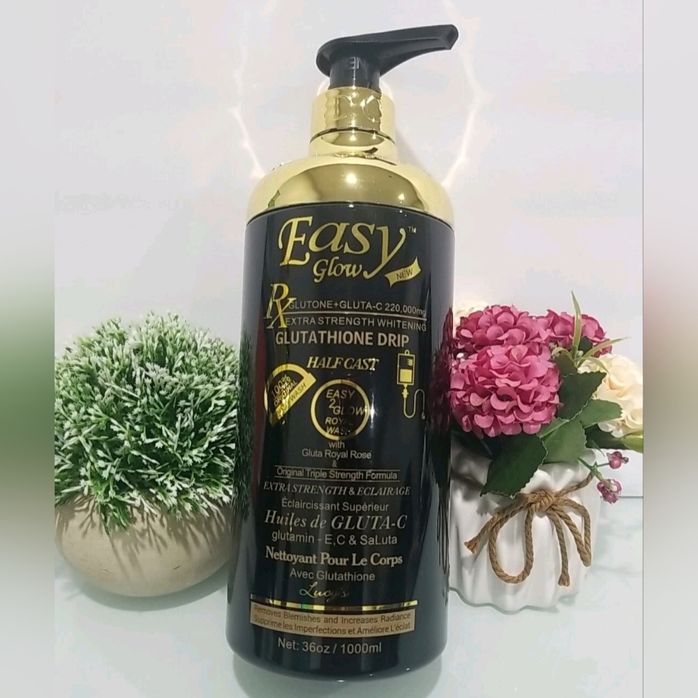 Easy Glow Black Bath Shower Gel Body Wash 1000ml